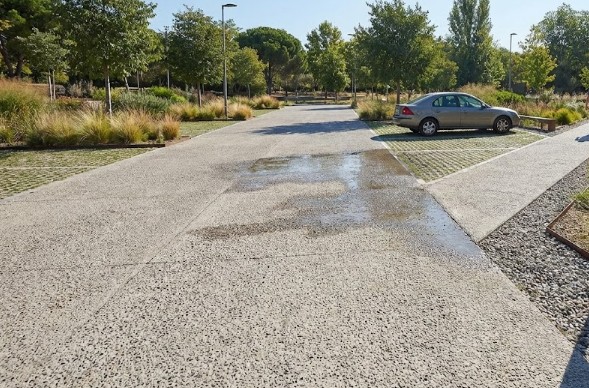 Hormigón drenante para aparcamientos y caminos: diseño, ventajas y mantenimiento 2 hormigon poroso aparacamientos sevilla