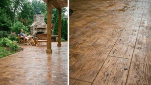 Hormigón impreso imitación madera
